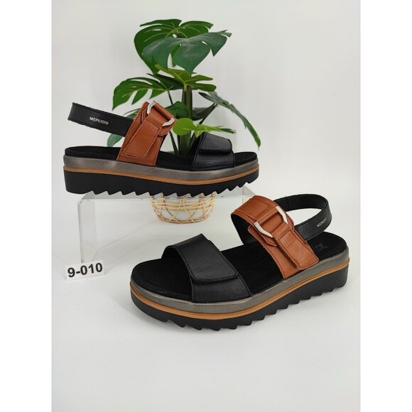 Mephisto Women's Dakota Platform Black Sandals 39 EU/ 9 US - Picture 1 of 8